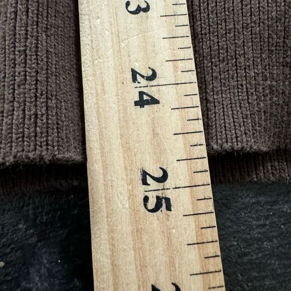 Concepts By Claiborne Sweater Long Sleeve V-Neck Women’s Size Large Brown Color - Picture 5 of 7